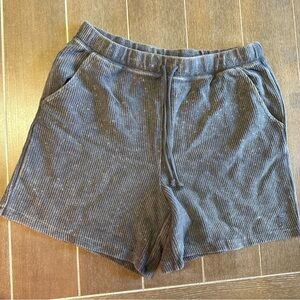 PINK Victoria's Secret Ribbed Gray Athletic Shorts